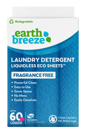 Earth Breeze Fragrance Free Laundry Detergent Sheets